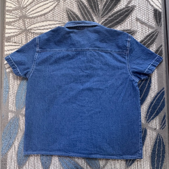 Vintage Cool Blues Women’s Denim Button Down Short Sleeve Embroidered Cats Small - Picture 2 of 7